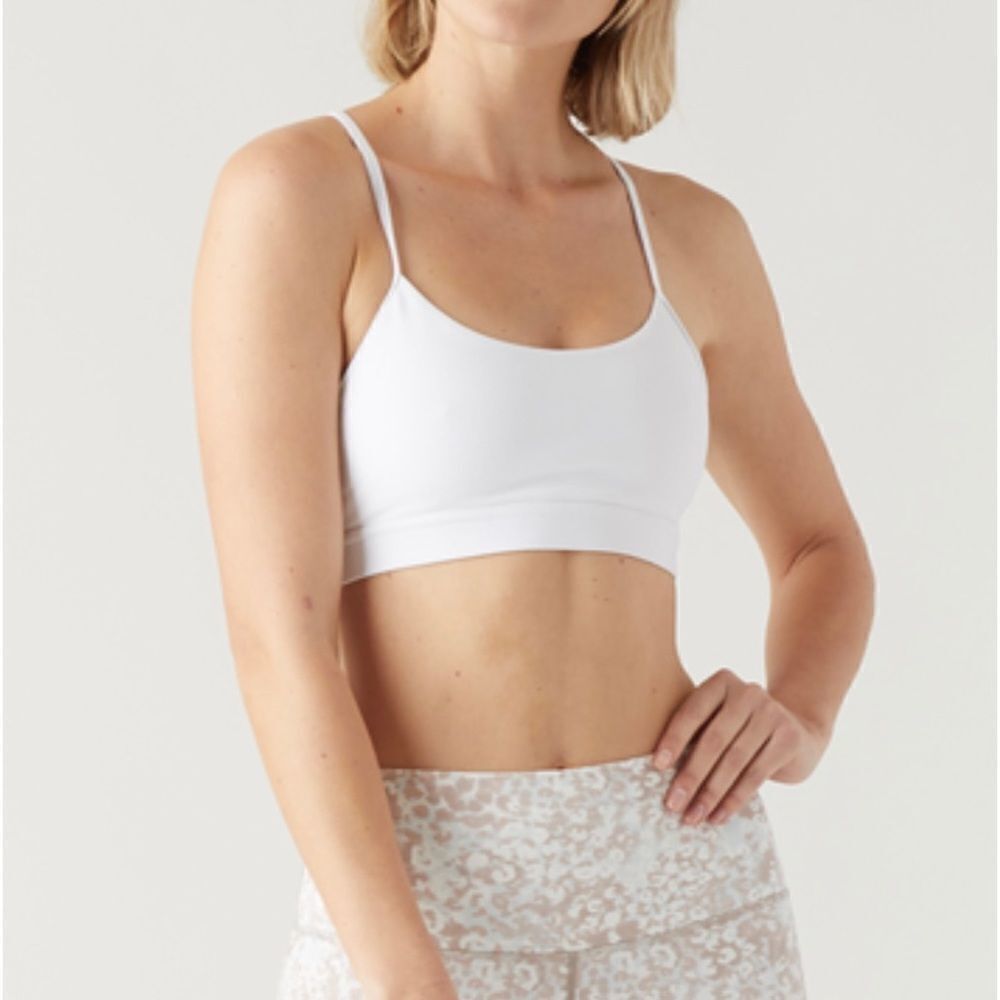 GLYDER Lotus Sports Bra in White